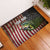 American Flag Largemouth Bass Fishing Rubber Doormat Jumping Fish Graphic and Custom Name Design - Wonder Print Shop