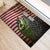 American Flag Largemouth Bass Fishing Rubber Doormat Jumping Fish Graphic and Custom Name Design - Wonder Print Shop