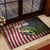 American Flag Largemouth Bass Fishing Rubber Doormat Jumping Fish Graphic and Custom Name Design - Wonder Print Shop
