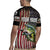American Flag Largemouth Bass Fishing Rugby Jersey Jumping Fish Graphic and Custom Name Design - Wonder Print Shop