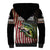 American Flag Largemouth Bass Fishing Sherpa Hoodie Jumping Fish Graphic and Custom Name Design - Wonder Print Shop