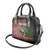 American Flag Largemouth Bass Fishing Shoulder Handbag Jumping Fish Graphic and Custom Name Design - Wonder Print Shop