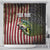 American Flag Largemouth Bass Fishing Shower Curtain Jumping Fish Graphic and Custom Name Design - Wonder Print Shop