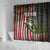 American Flag Largemouth Bass Fishing Shower Curtain Jumping Fish Graphic and Custom Name Design - Wonder Print Shop