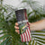 American Flag Largemouth Bass Fishing Skinny Tumbler Jumping Fish Graphic and Custom Name Design - Wonder Print Shop