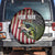 American Flag Largemouth Bass Fishing Spare Tire Cover Jumping Fish Graphic and Custom Name Design - Wonder Print Shop
