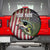 American Flag Largemouth Bass Fishing Spare Tire Cover Jumping Fish Graphic and Custom Name Design - Wonder Print Shop