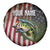 American Flag Largemouth Bass Fishing Spare Tire Cover Jumping Fish Graphic and Custom Name Design - Wonder Print Shop