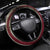 American Flag Largemouth Bass Fishing Steering Wheel Cover Jumping Fish Graphic and Name Design - Wonder Print Shop