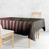 American Flag Largemouth Bass Fishing Tablecloth Jumping Fish Graphic and Custom Name Design - Wonder Print Shop
