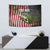 American Flag Largemouth Bass Fishing Tapestry Jumping Fish Graphic and Custom Name Design - Wonder Print Shop