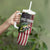 American Flag Largemouth Bass Fishing Tumbler With Handle Jumping Fish Graphic and Custom Name Design - Wonder Print Shop