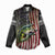 American Flag Largemouth Bass Fishing Women Casual Shirt Jumping Fish Graphic and Custom Name Design - Wonder Print Shop