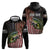 American Flag Largemouth Bass Fishing Zip Hoodie Jumping Fish Graphic and Custom Name Design - Wonder Print Shop