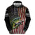 American Flag Largemouth Bass Fishing Zip Hoodie Jumping Fish Graphic and Custom Name Design - Wonder Print Shop