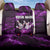 Bowling Ball and Pins Back Car Seat Cover Purple Lightning Background and Custom Name Design - Wonder Print Shop