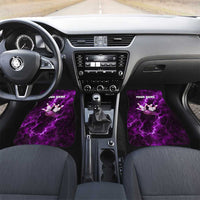 Bowling Ball and Pins Car Mats Purple Lightning Background and Custom Name Design - Wonder Print Shop