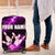 Bowling Ball and Pins Luggage Cover Purple Lightning Background and Custom Name Design - Wonder Print Shop