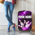 Bowling Ball and Pins Luggage Cover Purple Lightning Background and Custom Name Design - Wonder Print Shop