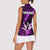 Bowling Ball and Pins Women Sleeveless Polo Shirt Purple Lightning Background and Custom Name Design - Wonder Print Shop