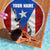Puerto Rico Fishing Beach Blanket Fish Hook Flag PR Custom Name - Wonder Print Shop