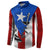 Puerto Rico Fishing Button Sweatshirt Fish Hook Flag PR Custom Name - Wonder Print Shop