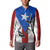 Puerto Rico Fishing Button Sweatshirt Fish Hook Flag PR Custom Name - Wonder Print Shop
