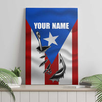 Puerto Rico Fishing Canvas Wall Art Fish Hook Flag PR Custom Name - Wonder Print Shop