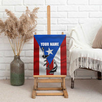 Puerto Rico Fishing Canvas Wall Art Fish Hook Flag PR Custom Name - Wonder Print Shop