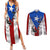 Puerto Rico Fishing Couples Matching Summer Maxi Dress and Long Sleeve Button Shirt Fish Hook Flag PR Custom Name - Wonder Print Shop