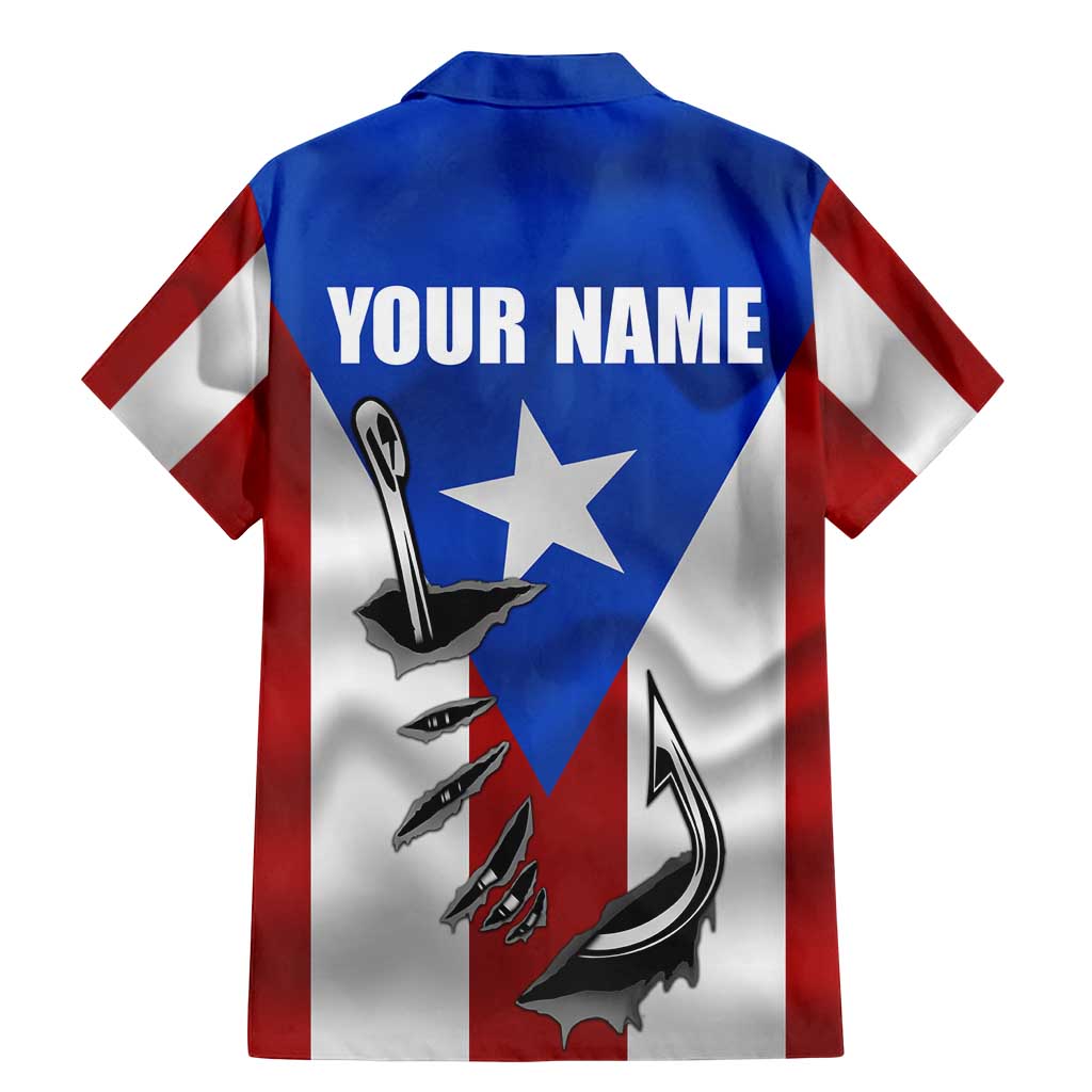 Puerto Rico Fishing Family Matching Mermaid Dress and Hawaiian Shirt Fish Hook Flag PR Custom Name - Wonder Print Shop