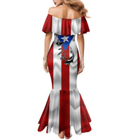 Puerto Rico Fishing Family Matching Mermaid Dress and Hawaiian Shirt Fish Hook Flag PR Custom Name - Wonder Print Shop