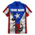 Puerto Rico Fishing Family Matching Off Shoulder Maxi Dress and Hawaiian Shirt Fish Hook Flag PR Custom Name - Wonder Print Shop