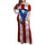 Puerto Rico Fishing Family Matching Off Shoulder Maxi Dress and Hawaiian Shirt Fish Hook Flag PR Custom Name - Wonder Print Shop