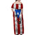 Puerto Rico Fishing Family Matching Off Shoulder Maxi Dress and Hawaiian Shirt Fish Hook Flag PR Custom Name - Wonder Print Shop