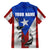 Puerto Rico Fishing Family Matching Short Sleeve Bodycon Dress and Hawaiian Shirt Fish Hook Flag PR Custom Name - Wonder Print Shop