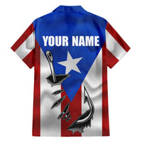Puerto Rico Fishing Hawaiian Shirt Fish Hook Flag PR Custom Name - Wonder Print Shop