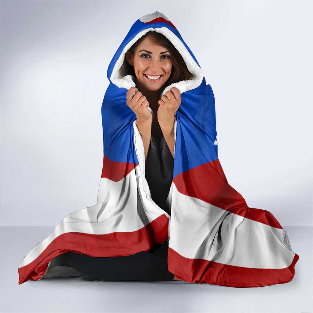 Puerto Rico Fishing Hooded Blanket Fish Hook Flag PR Custom Name - Wonder Print Shop