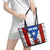 Puerto Rico Fishing Leather Tote Bag Fish Hook Flag PR Custom Name - Wonder Print Shop