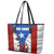 Puerto Rico Fishing Leather Tote Bag Fish Hook Flag PR Custom Name - Wonder Print Shop