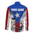 Puerto Rico Fishing Long Sleeve Button Shirt Fish Hook Flag PR Custom Name - Wonder Print Shop