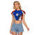 Puerto Rico Fishing Raglan Cropped T Shirt Fish Hook Flag PR Custom Name - Wonder Print Shop