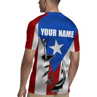 Puerto Rico Fishing Rugby Jersey Fish Hook Flag PR Custom Name - Wonder Print Shop