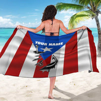 Puerto Rico Fishing Sarong Fish Hook Flag PR Custom Name - Wonder Print Shop