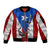 Puerto Rico Fishing Sleeve Zip Bomber Jacket Fish Hook Flag PR Custom Name - Wonder Print Shop