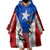 Puerto Rico Fishing Wearable Blanket Hoodie Fish Hook Flag PR Custom Name - Wonder Print Shop