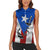 Puerto Rico Fishing Women Sleeveless Polo Shirt Fish Hook Flag PR Custom Name - Wonder Print Shop