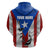 Puerto Rico Fishing Zip Hoodie Fish Hook Flag PR Custom Name - Wonder Print Shop