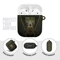 Personalized Muscular Goblin Weightlifting AirPods Case Pain For Growth Dark Fantasy Gym Graphic