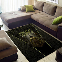 Personalized Muscular Goblin Weightlifting Area Rug Pain For Growth Dark Fantasy Gym Graphic